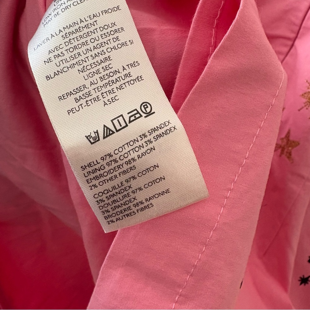 New Anthropologie Maeve pink swan embroidered mini shift dress - Picture 10 of 11